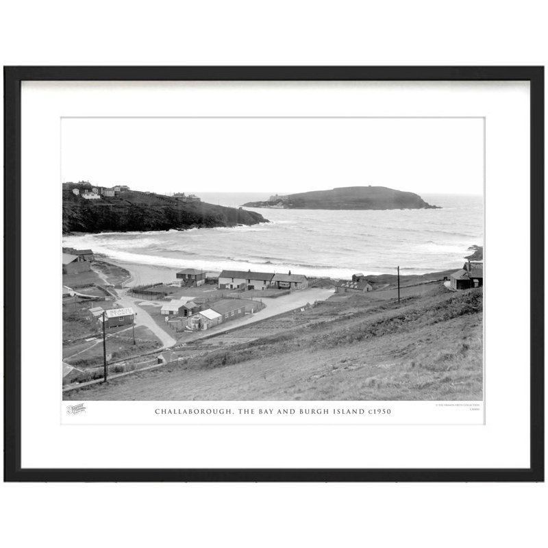 Challaborough, The Bay And Burgh Island C1950 - Single Picture Frame Print, 45cm H x 60cm W x 2.3cm D