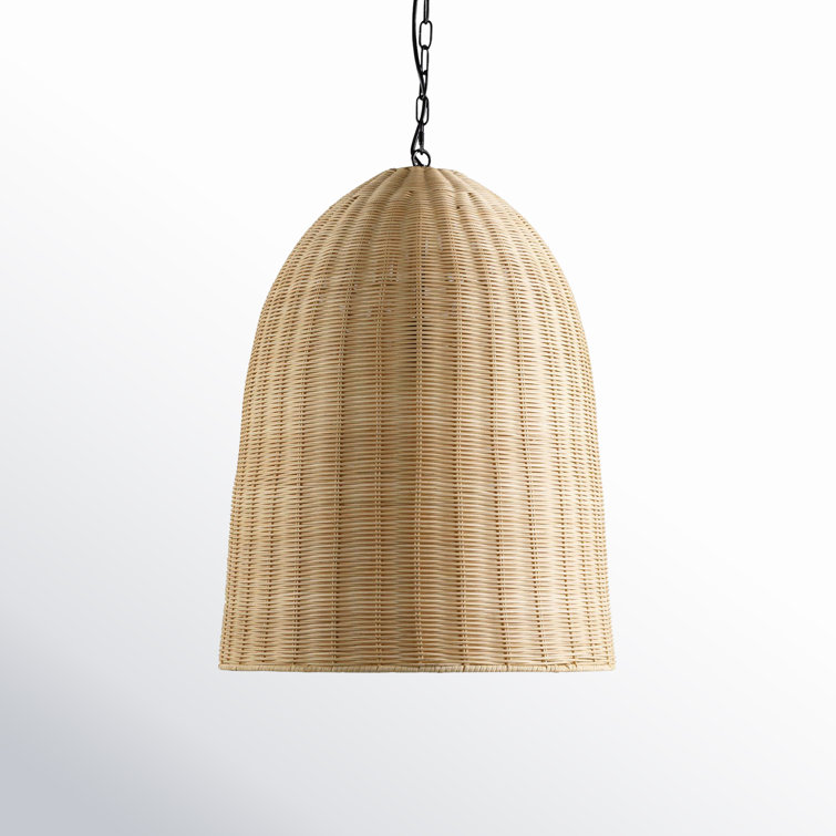 Declo Single Light Rattan Plug-in Pendant