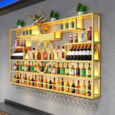 Simple Iron Wall Mounted Wine Rack