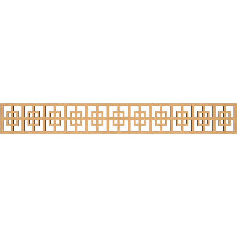 Moulure de chantournage Cambridge, H 6 po x l 46,5 po x P 0,375 po, Bois aggloméré brut