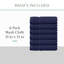 Ensemble de serviettes 6 pièces Willow - 100% coton peigné, 630 g / m² de qualité supérieure, bleu marine, ultra doux et très absorbant-139745312-139745336
