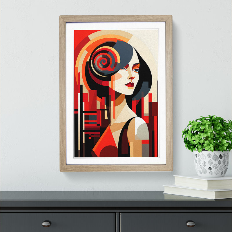 Single Picture Frame Print on Wood, Oak Framed, 64cm H x 46cm W