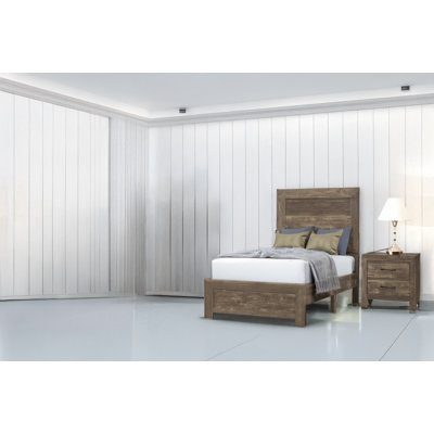 Sibby Rustic Brown Panel Bedroom Set