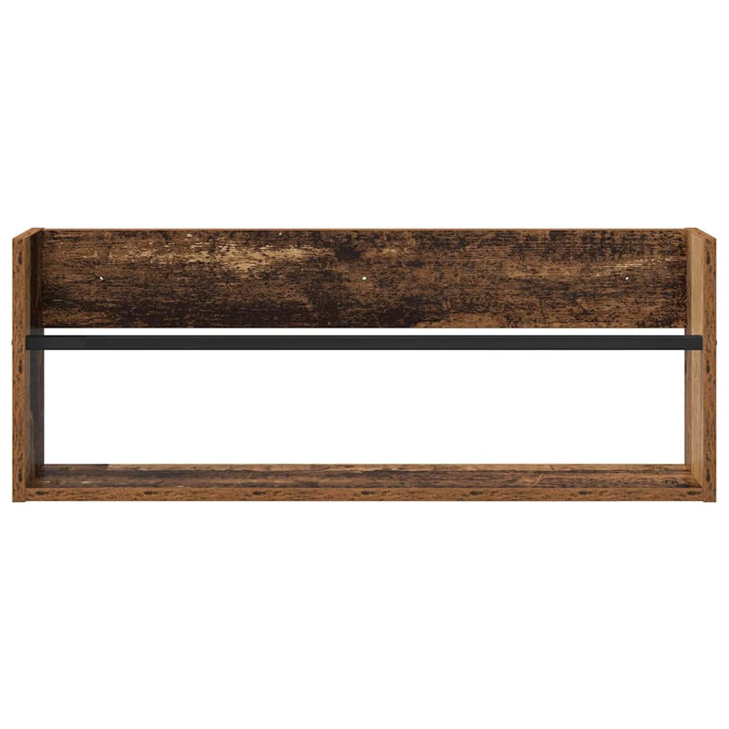 Wood Magazine Rack, Dark Brown