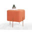 Repose-pieds bohémien, orange, 15,7 po x 16,5 po x 15,7 po | Tissu 50% coton / 50% lin, éponge orthopédique 35 pouces 2,0 pouces, pieds en fer recouvert de cuivre | Décoration élégante et fonctionnelle pour les hôtels et les décors modernes-1460620913