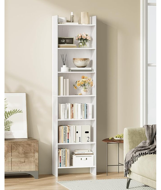 Bookcase, 5/6/7 tier Bookshelf, Black Bookcases Free Standing with Shelf Unit, Home Decor Furniture for Living Room, Home Office, Bedroom, Study