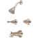 Central Brass 8997-B1-BN Four Function Showerhead Two Handle Tub & Shower Set in Brushed Nickel