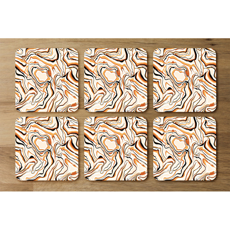 Square 6 Piece Coaster Set