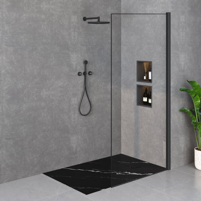 Base de douche rectangulaire l 59 po x P 35,4 po grain de marbre