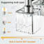 Luminaire de meuble-lavabo moderne en cristal avec finition noir mat et laiton, 4 lumières à intensité variable-1443318690