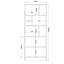 457.2cm H x 177.8cm W Standard Bookcase