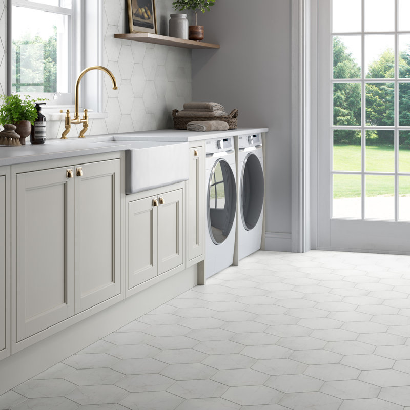 Sterlina 8 In. X 10 In. Matte Porcelain (7.38 Sq. Ft./Case), White