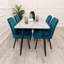 Stone Top Metal Base Dining Table-665788002
