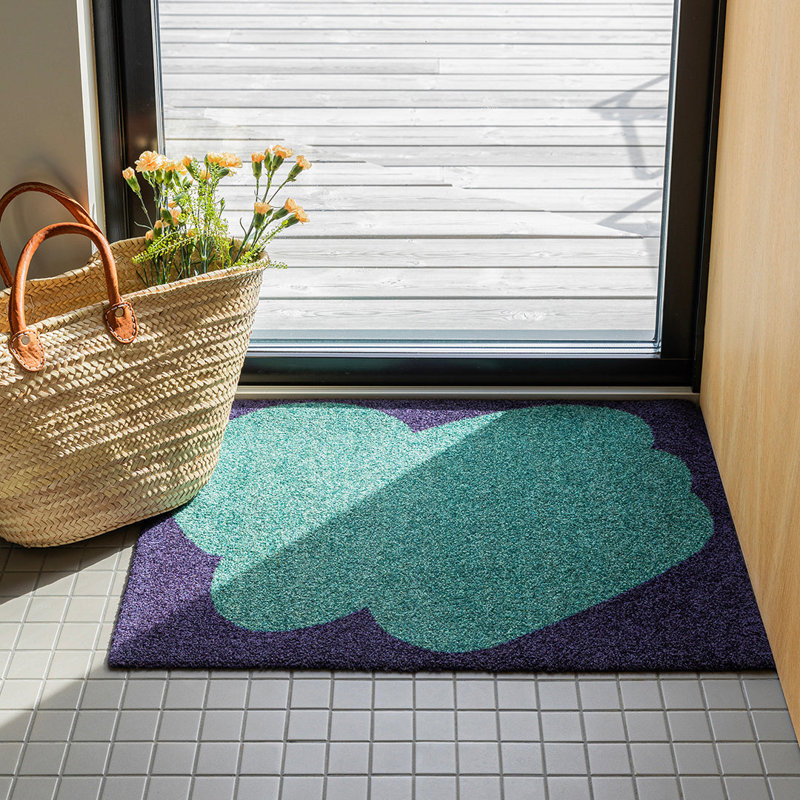 Iconic And Sight Unseen Door Mat, 32" W x 48" L, Emerald