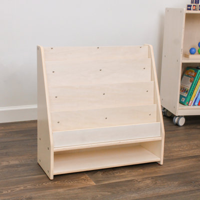 Présentoir à livres 4 tablettes Angeles avec rangement Angeles