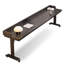 Table d'appoint rectangulaire noire en composite de bois et en acier-1795100192