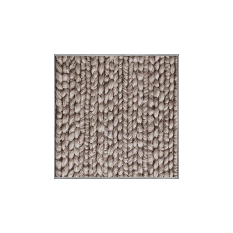 Tapis gris soyeux et moelleux, Carré 8 pi