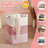 75L Laundry Hamper Rectangular Pink Rope Basket 16x13x22 Inches Dirty Clothes Storage Soft Organizer Bin