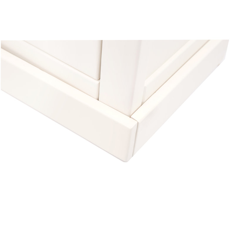 Queensbury 90 cm H x 90 cm W Standard Bookcase, Off White