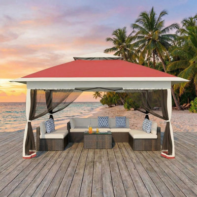 Tente escamotable Pop Up, pieds inclinés, avec hauteur réglable, 12 x 12 pi