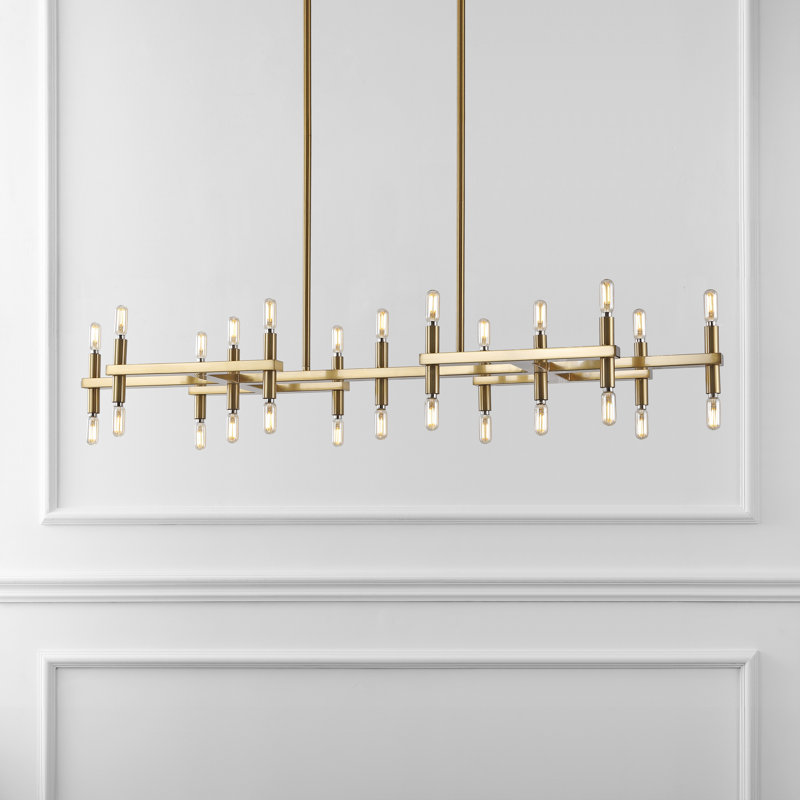 Mazelina 26 - Light Dimmable Modern Linear Chandelier