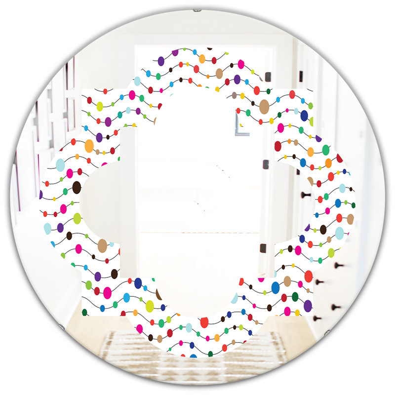 Miroir mural sans cadre quadrilobe, H 23,6 po x l 23,6 po