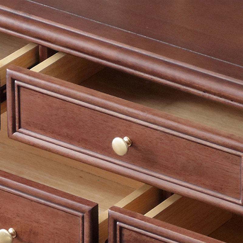 Armoire d'appoint en bois manufacturé brun massif