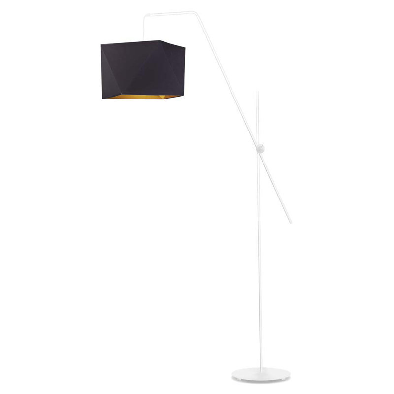 Tupper 176cm Task Floor Lamp, Black, White