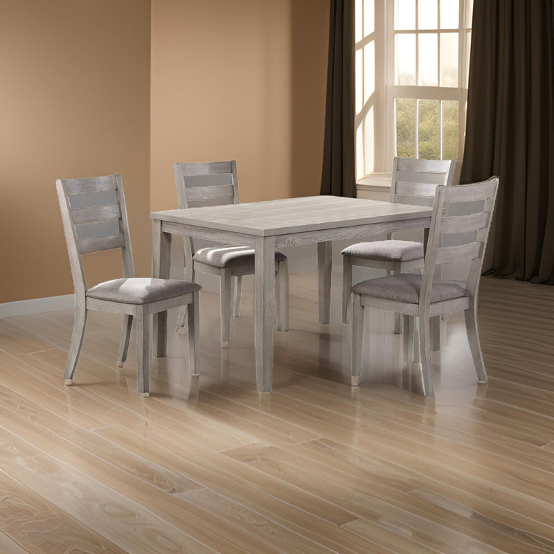 Ensemble repas 4 personnes Annuel, Gris clair