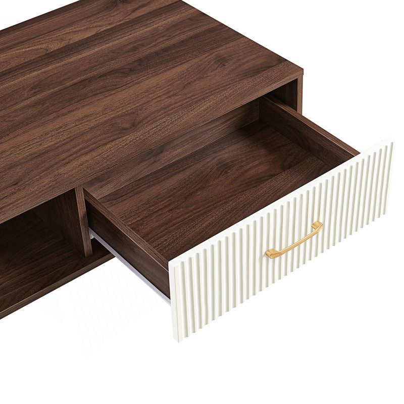 Table basse rectangulaire avec tiroir, table centrale