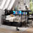 Bed Frame Corner With Bookcase And 2 Underbed Storage Drawers, Modern Twin Bed With Led Light And Charging Station-1264783389-1264583849