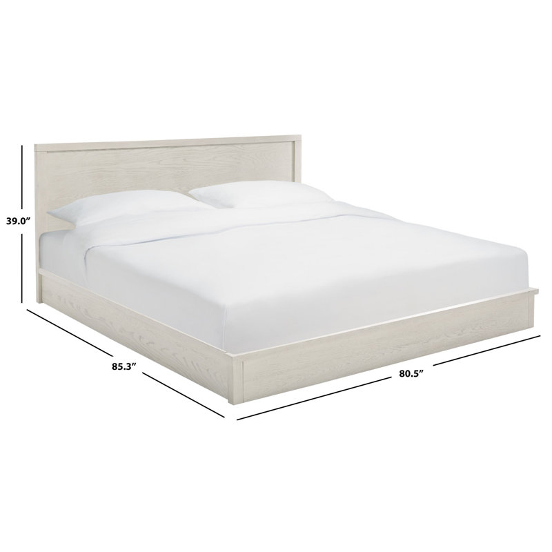 Sauger Platform Bed, White Wash, King