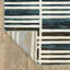 Tapis rayé rayé ivoire / bleu Rayan-200618692
