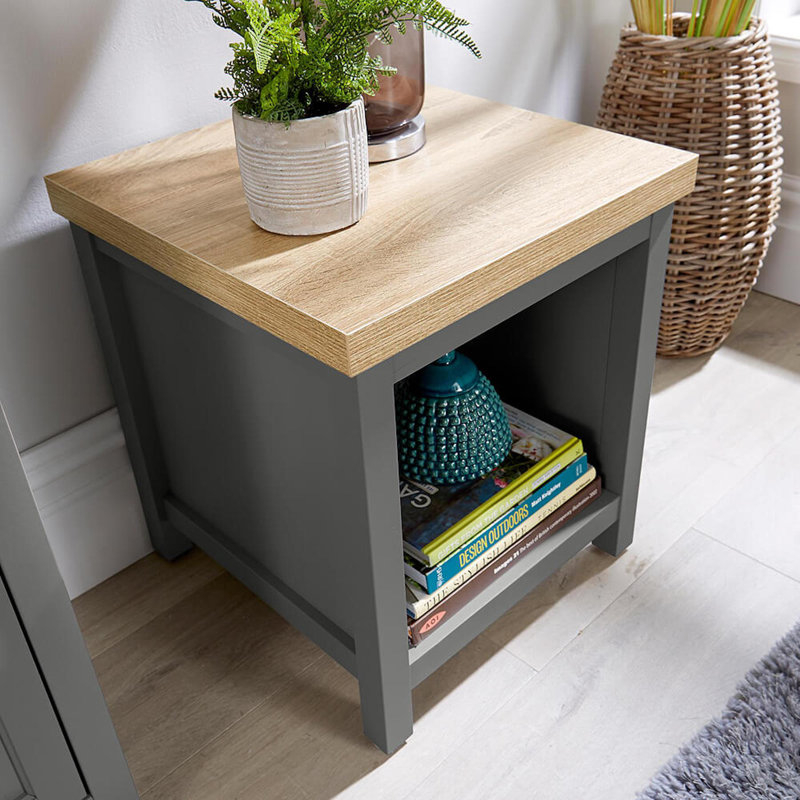 Avon Lamp Side Table, Graphite