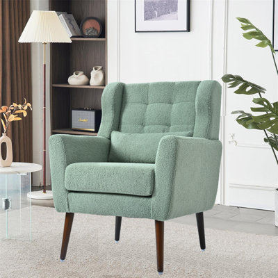 Chaise d'appoint moderne, chaises de salon en tissu Teddy