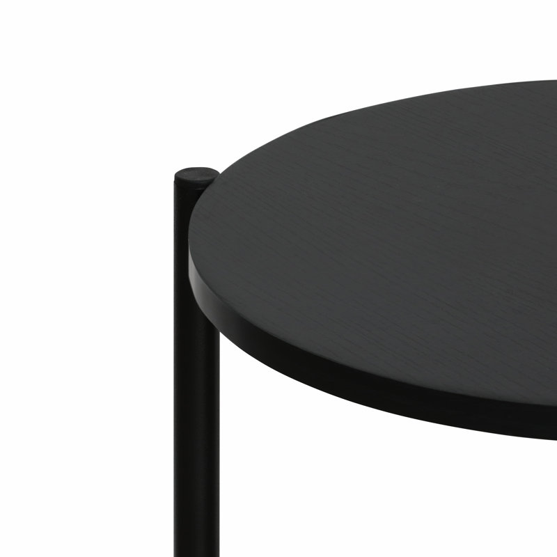 Grande table de bout Caureen, Noir, H 23,62 po x l 11,57 po x P 11,57 po