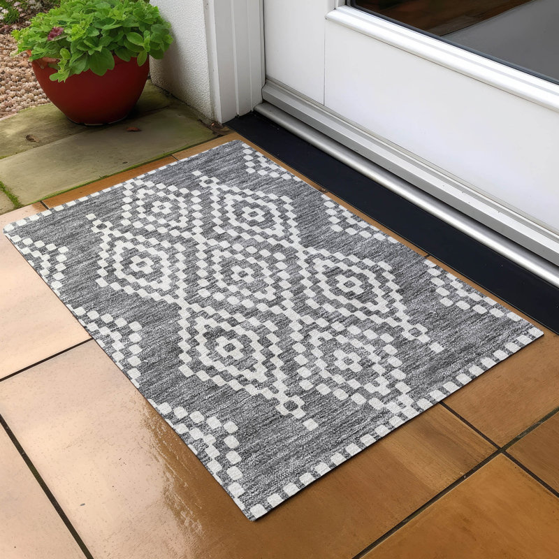 Tapis intérieur / extérieur mâle avec envers antidérapant, Rectangle 1 pi 8 po x 2 pi 6 po