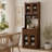 Modern Kitchen Pantry Cabinet With Glass Doors