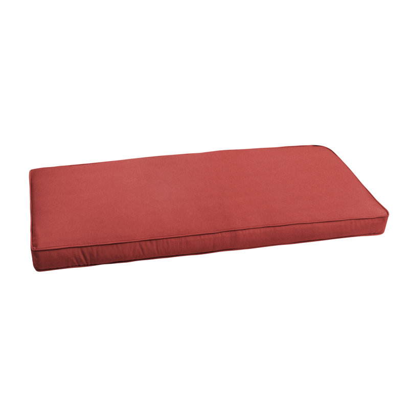 Sunbrella Outdoor Bench Seat Cushion, Henna Sunbrella®, 2" H x 45" W x 17" D