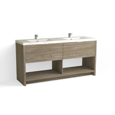 Vista 72" W Freestanding Double Bathroom Vanity