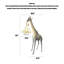 Luminaire de plancher de lustre en cristal girafe