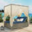 Adjustable Sun Bed With Curtain,High Comfort