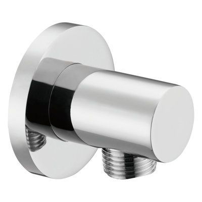 Dax Brass Round Hose Connector, Chrome