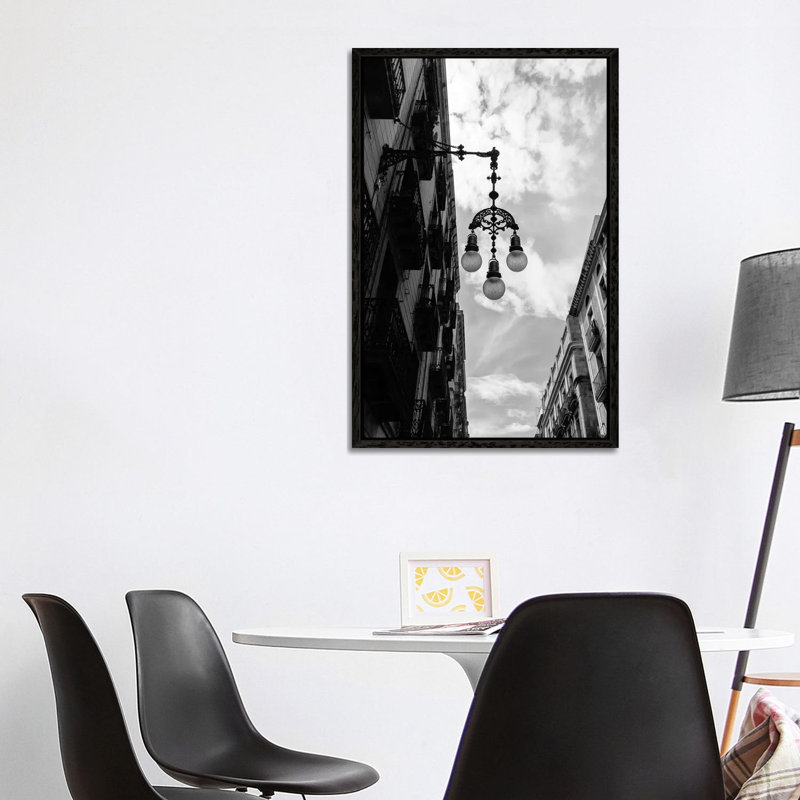 Barcelona Lights by Bethany Young - Print on Canvas, Black Framed, 101.6cm H x 66.04cm W x 3.81cm D