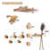 Wall Mounted Dual Shower Head Thermostatic Rainfall Shower System with 3 Body Jets and Storage Shelf