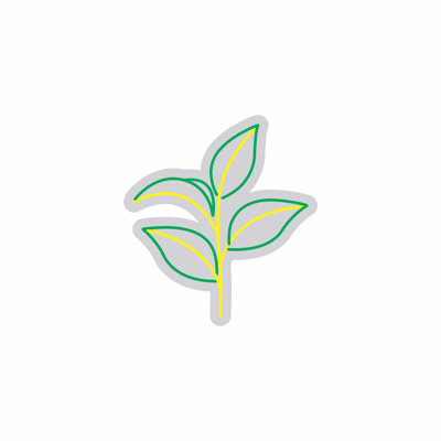  | Feuille de néon | Fabriqué avec des tubes néon à DEL écoénergétiques pour un éclairage lumineux et uniforme et une durabilité durable sans scintillement ni surchauffe | 24 x 22 | Vert et jaune