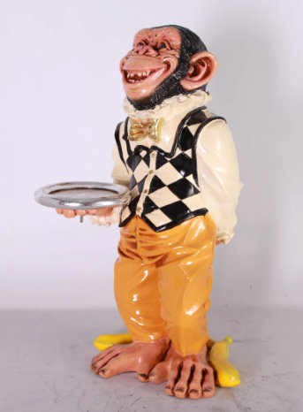 Small Monkey Butler Statue