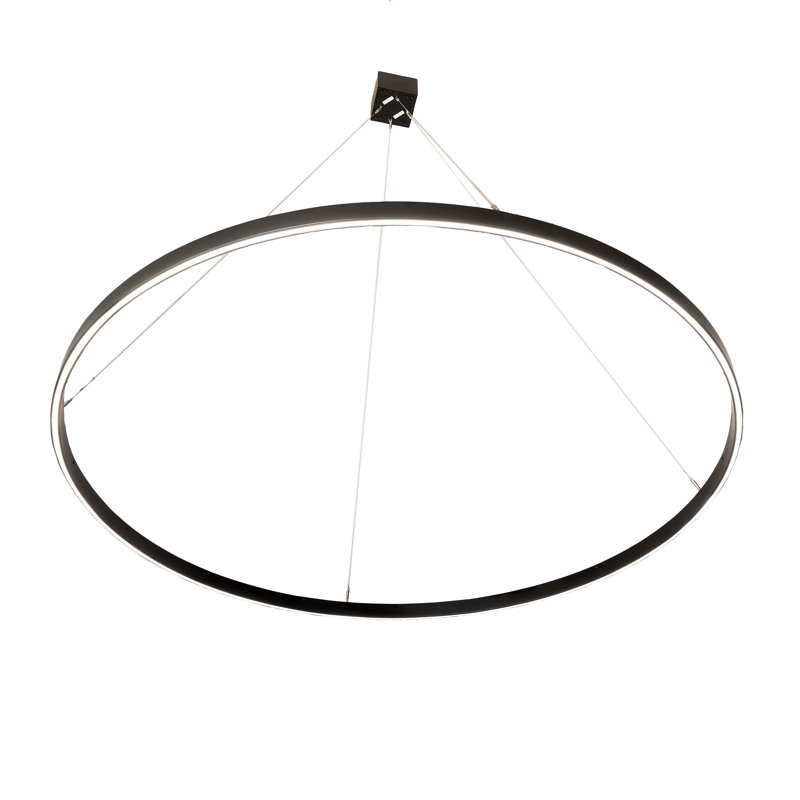Black and White Acrylic LED Ring Pendant Light