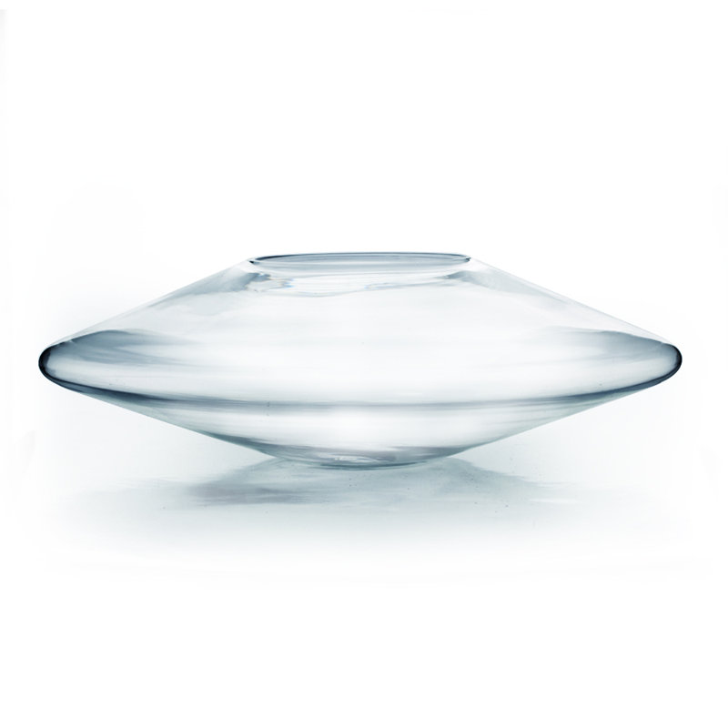 Vase de table en verre transparent 6 po