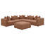 Chaise d'appoint sans accoudoirs en terre cuite avec coussins terracotta-679867168